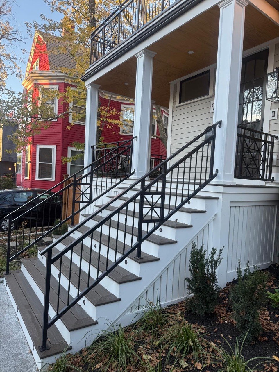 Porch stair railing